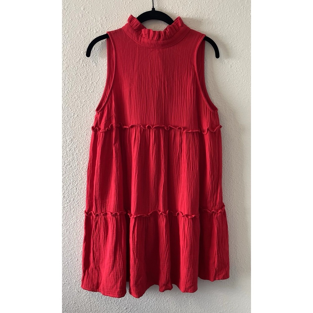 Pomander Place by Tuckernuck Women's Dress Size XS Red Lightweight Gauze Morgan